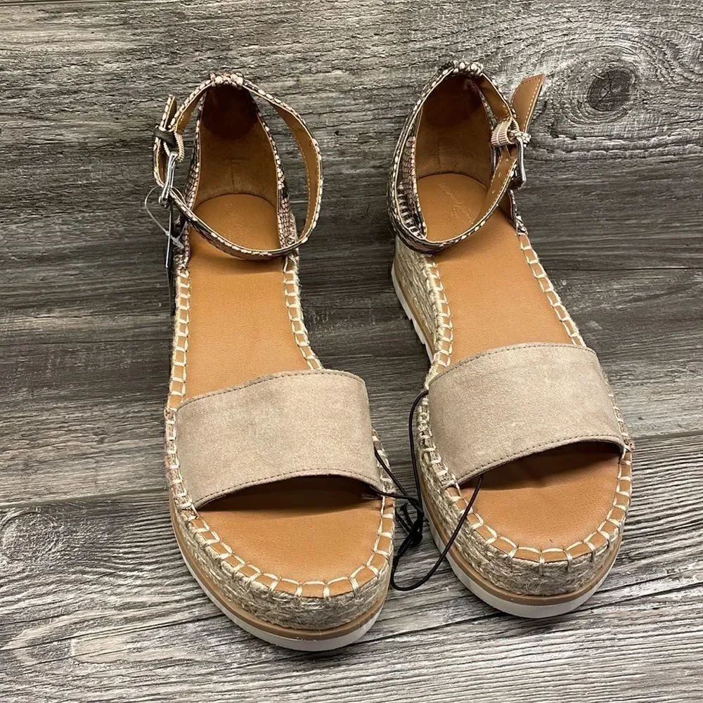 Women's Jean Espadrille Wedges - Universal Thread Gray